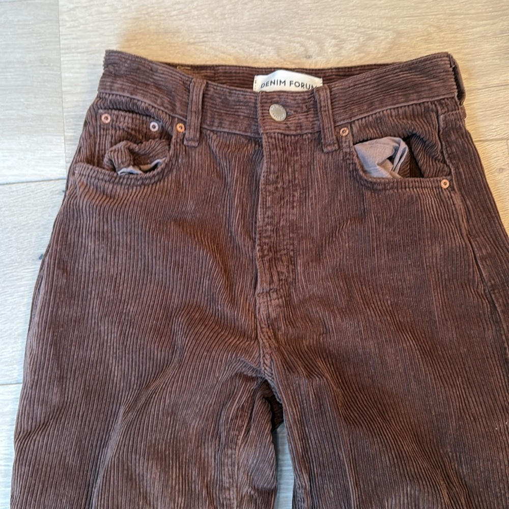 Denim Forum Brown Corduroy Pants - Picture 2 of 4